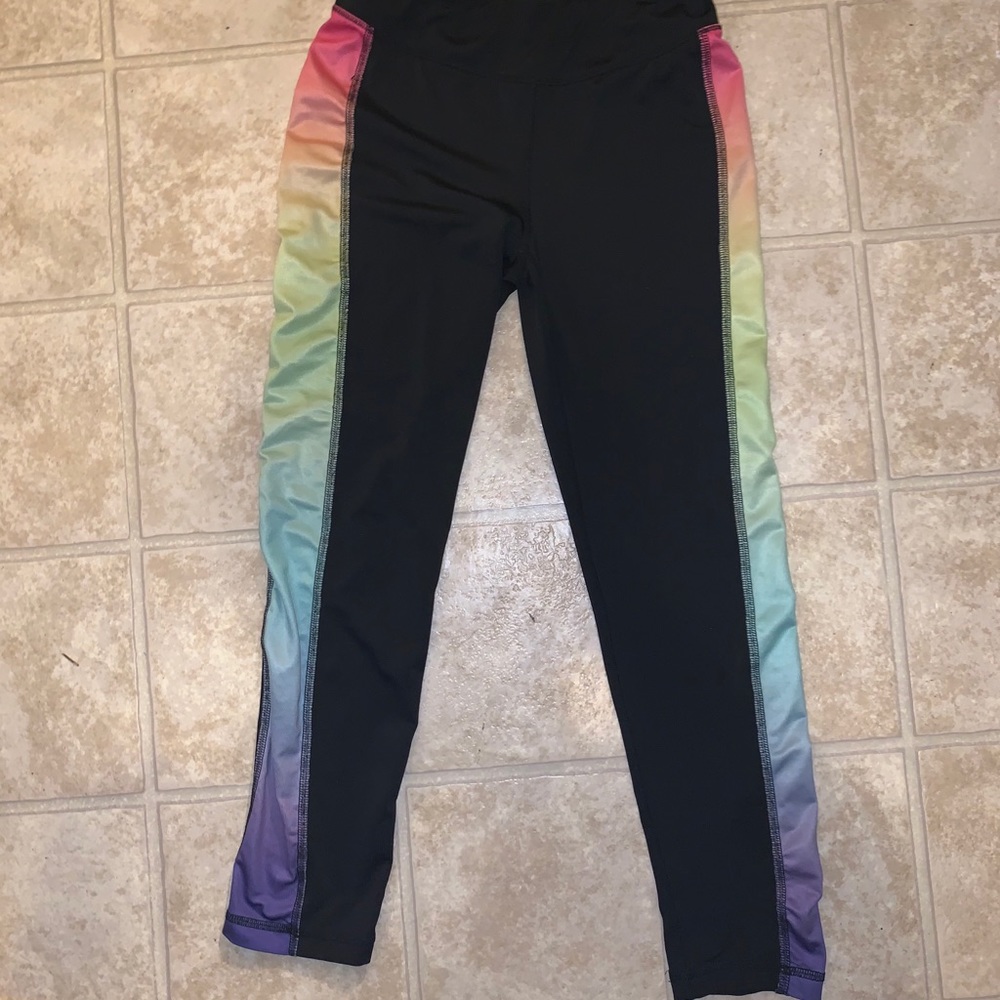 Rainbow workout leggings